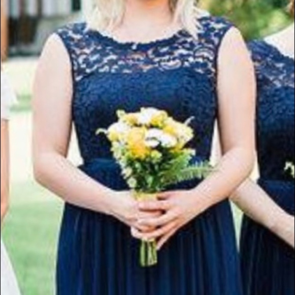 David’s Bridal Marine Bridesmaid Dress